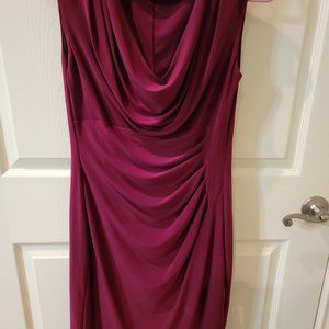 Drape neck Ralph Lauren dress, size 10, wine color